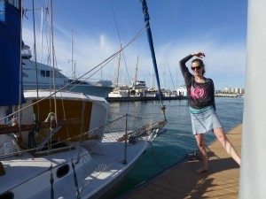 bri yoga on dock w selkie