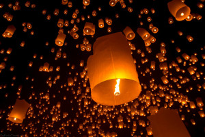 chinese lantern wishes in baja california - on the horizon line sailing blog