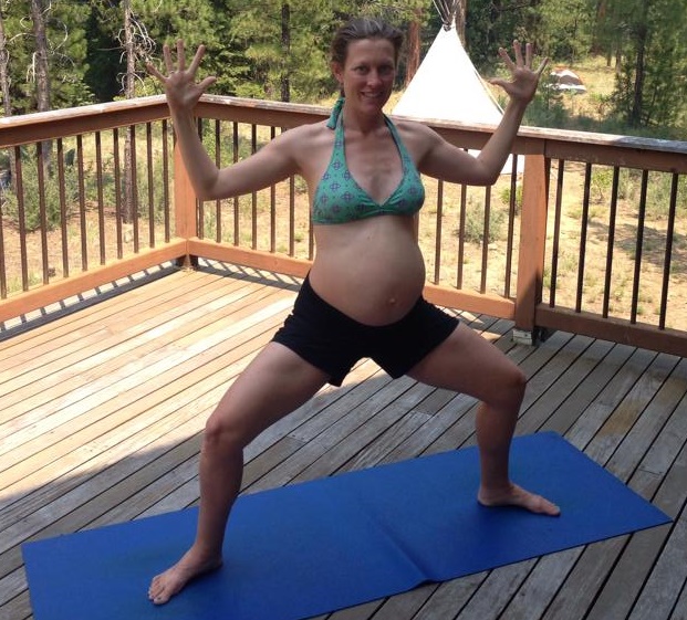 practicing yoga while pregnant feels good