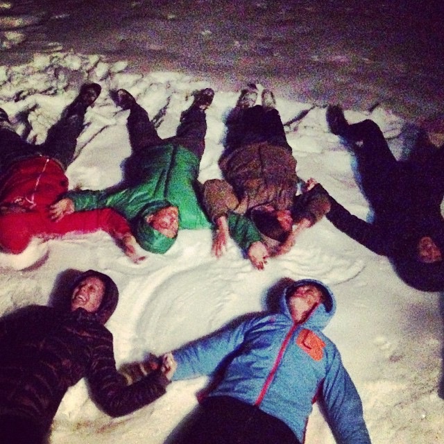 misadventures in modern parenting with snow angels
