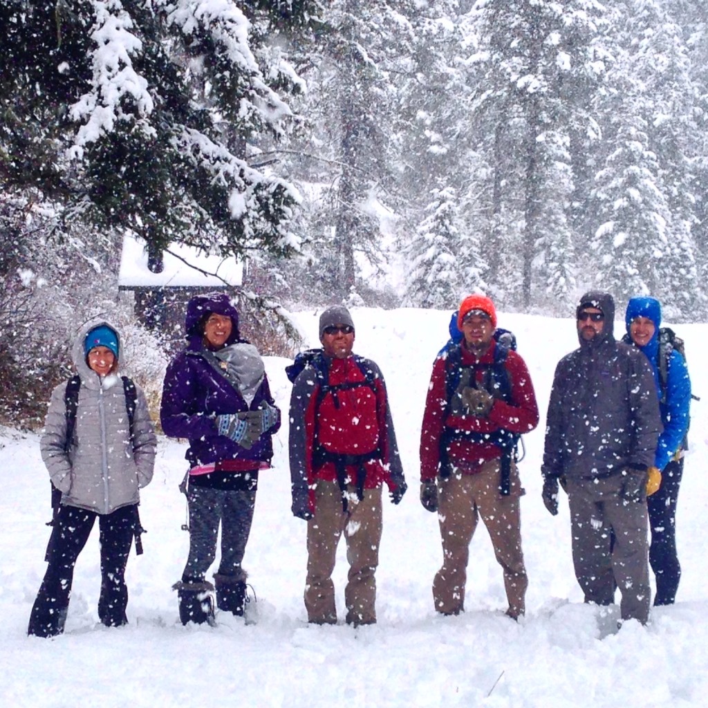 The Thanksgiving week crew exploring the Wallowas in Oregon.