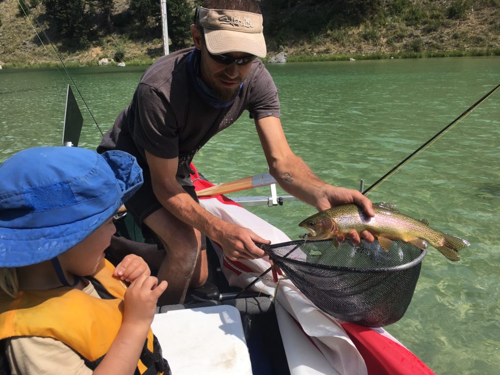 catching rainbows in cliff lake